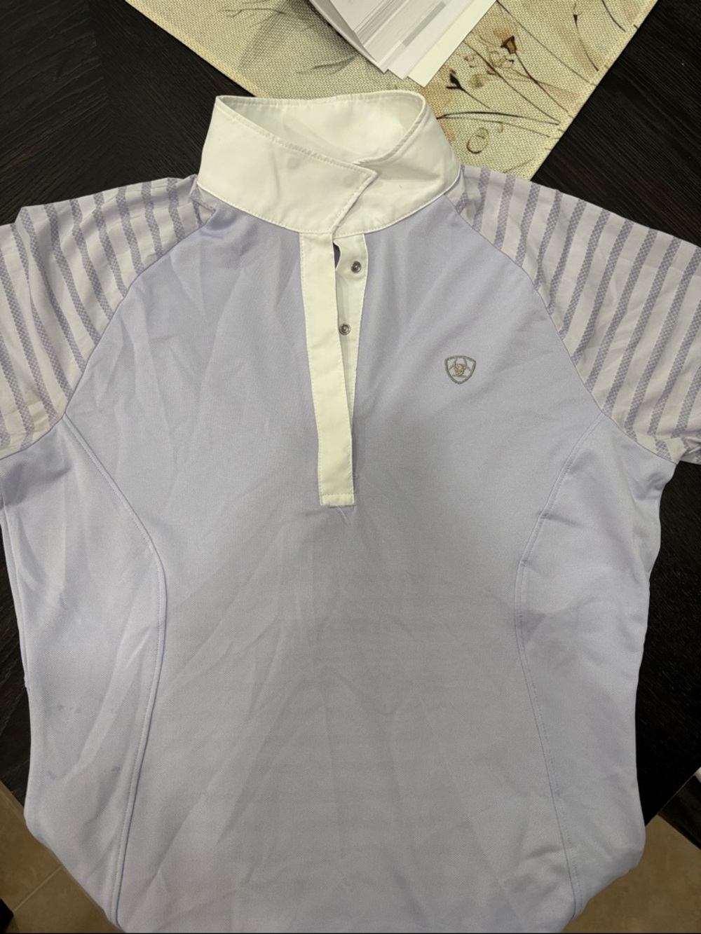 Ariat Light Lavender Polo with White Placket